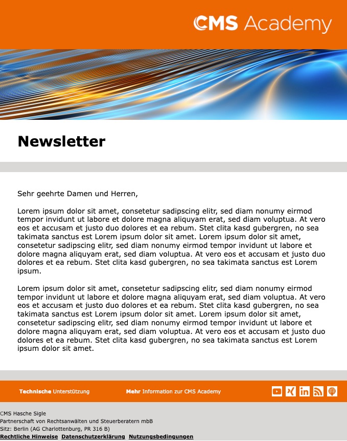 Screenshot E-Mail CMS neutral